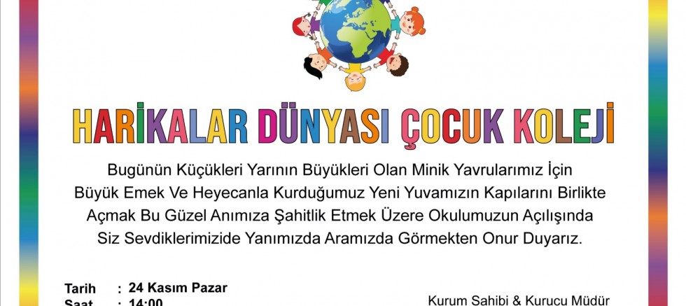 Harikalar Dünyası’ndan öğretmenler gününe özel açılış