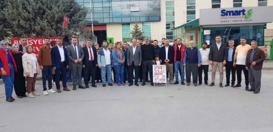 Saadet Partisi’nden grevdeki Smart Solar işçilerine destek 