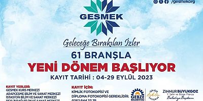 GESMEK'te hangi branşlar var?