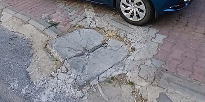 Güzeller Mahallesi’nde kırılmak üzere olan logar kapağı tehlike saçıyor
