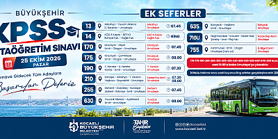 Kocaeli Büyükşehir’den KPSS için özel ulaşım planlaması