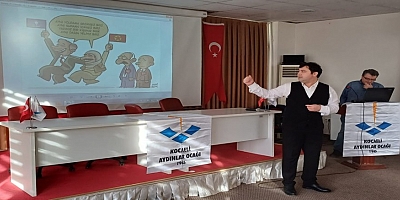 Kocaeli'deki Aydınlar Karikatürist Murat Yılmaz’ı Konuk Etti