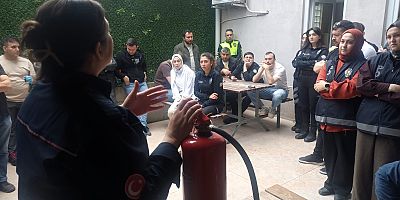 Kocaeli İtfaiyesi’nden polislere yangın eğitimi