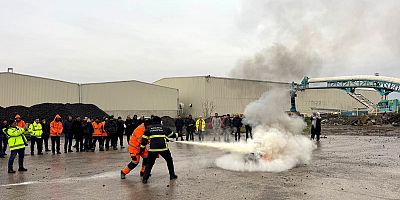 Kocaeli İtfaiyesi’nden TCDD’ye yangın eğitimi