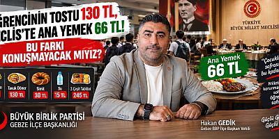 ÖĞRENCİNİN TOSTU 130 TL, MECLİS’TE ANA YEMEK 66 TL!