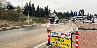 Rekor yağışa canla başla mücadele